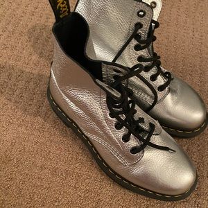 8 hole Silver Dr. Martens size 8